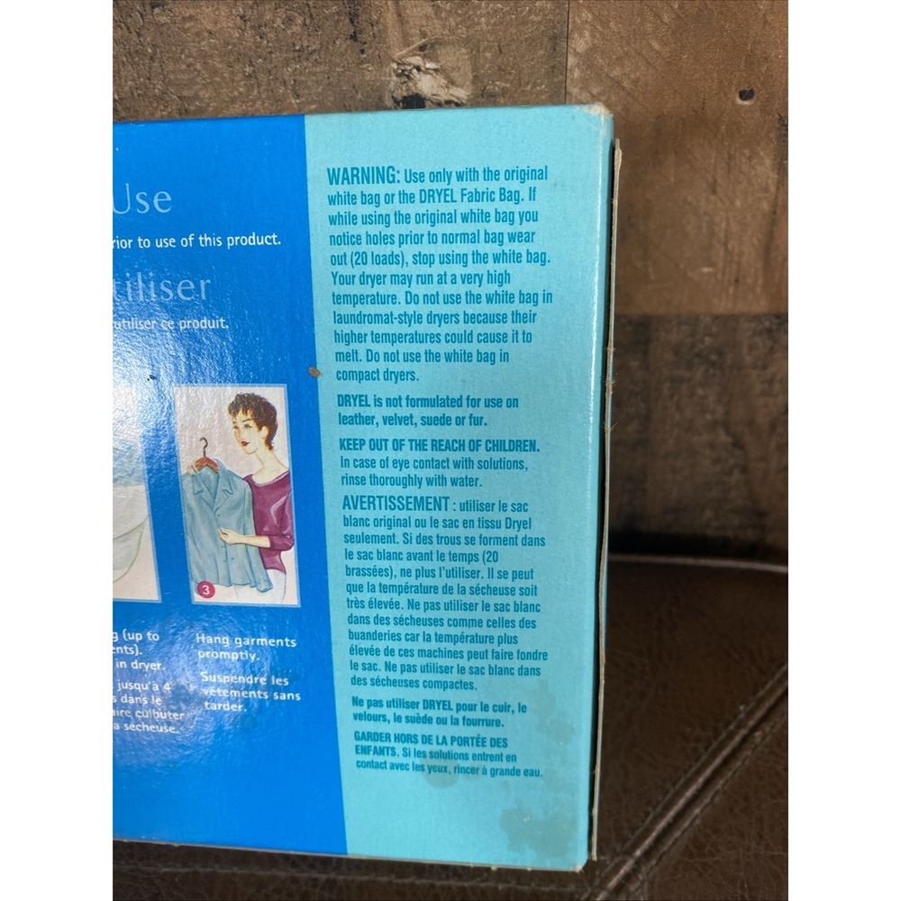 DRYEL At Home Dry Cleaning Cloth Refill Whisper Fresh Scent NEW Sealed 2001 P&G - Picture 3 of 10
